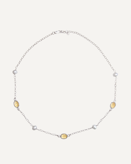 Solar Halo Necklace in Silver